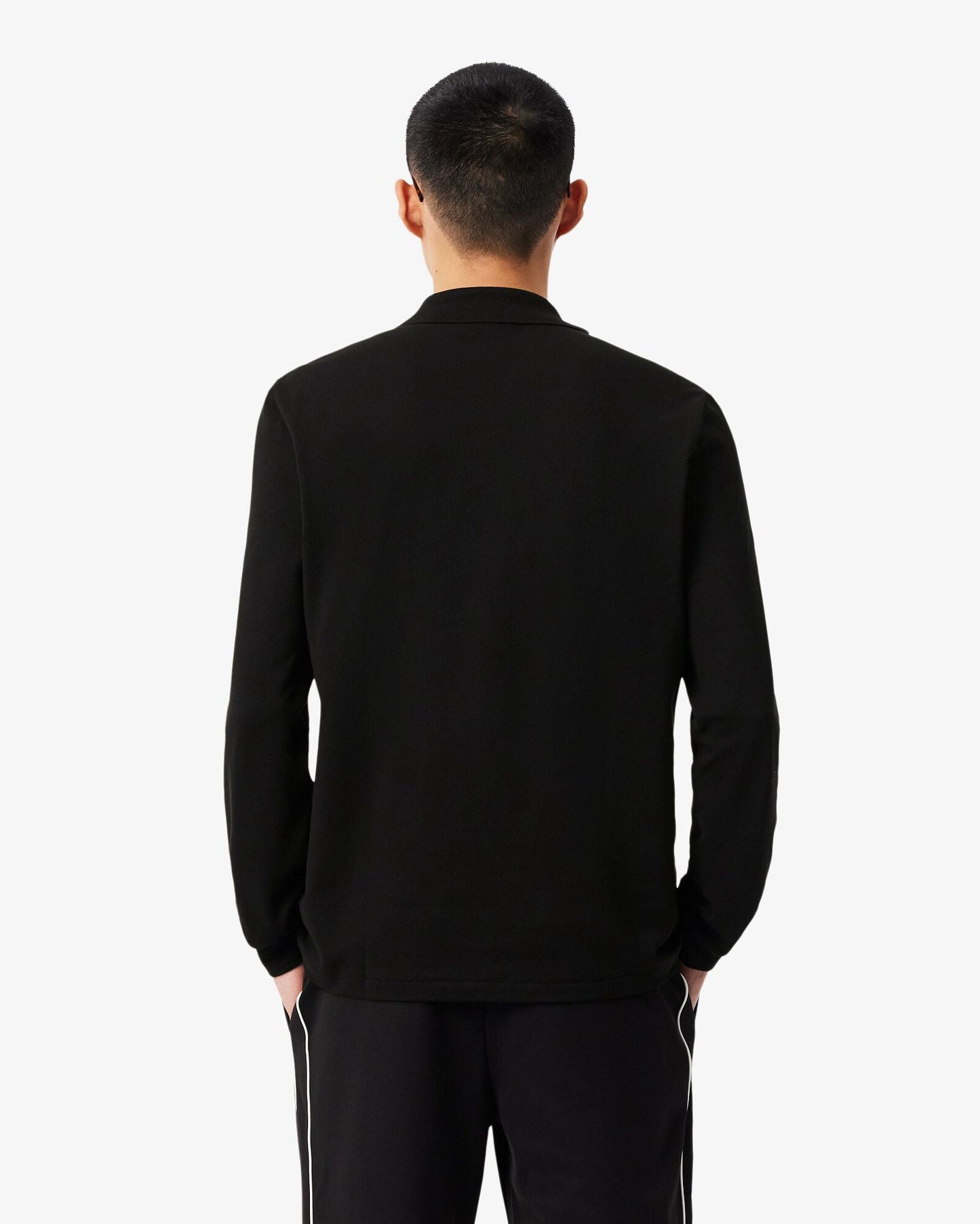 Original L.12.12 Mens Long Sleeve Cotton Polo Shirt - Black 031